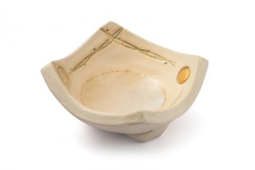 Keramikräucherschale mit Goldpunkt