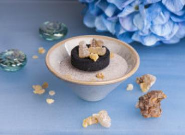 Preview: Räuchergefäss hellbraun ~ blauschimmer