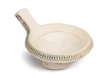 Keramikräucherschale mit Rändelmuster